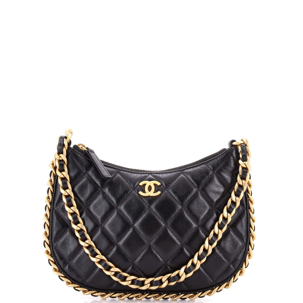 Chanel CC Chain Around Hobo Quilted Lambskin